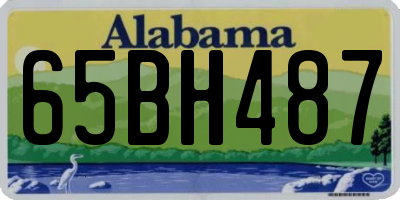 AL license plate 65BH487