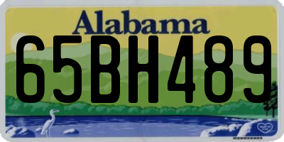 AL license plate 65BH489