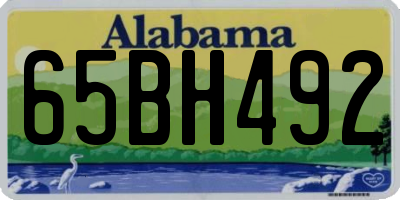 AL license plate 65BH492