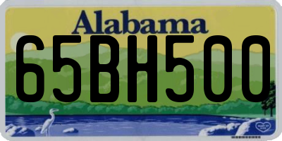 AL license plate 65BH500