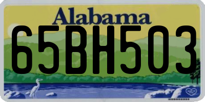 AL license plate 65BH503