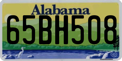 AL license plate 65BH508