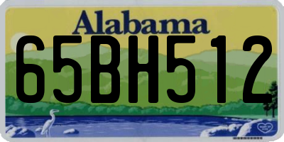 AL license plate 65BH512