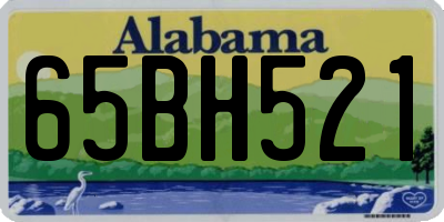 AL license plate 65BH521