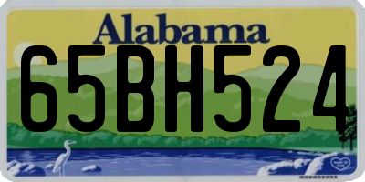 AL license plate 65BH524