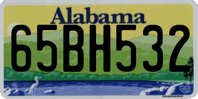 AL license plate 65BH532