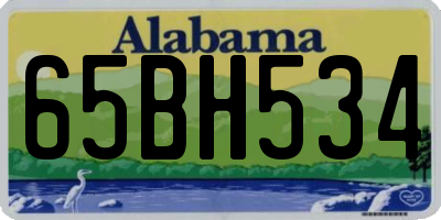 AL license plate 65BH534