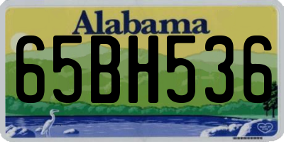 AL license plate 65BH536