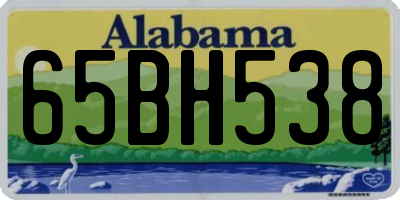 AL license plate 65BH538
