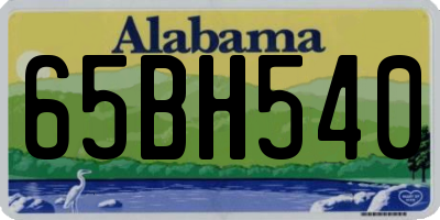 AL license plate 65BH540