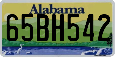 AL license plate 65BH542