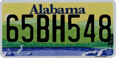 AL license plate 65BH548