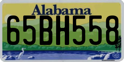 AL license plate 65BH558