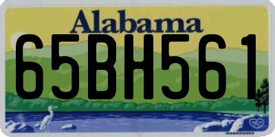 AL license plate 65BH561
