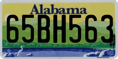 AL license plate 65BH563