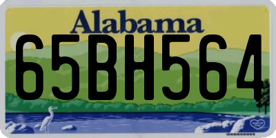 AL license plate 65BH564