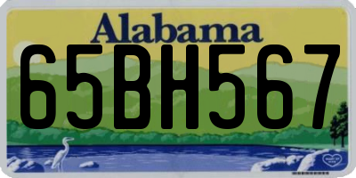 AL license plate 65BH567