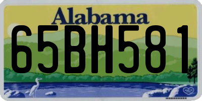 AL license plate 65BH581