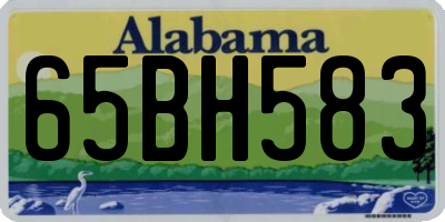 AL license plate 65BH583