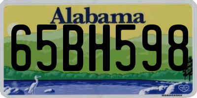AL license plate 65BH598