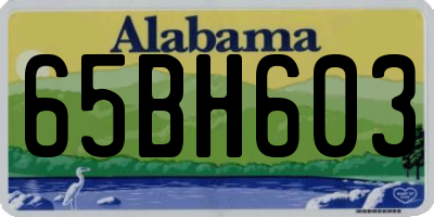 AL license plate 65BH603