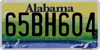 AL license plate 65BH604