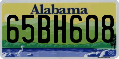AL license plate 65BH608