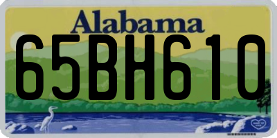 AL license plate 65BH610