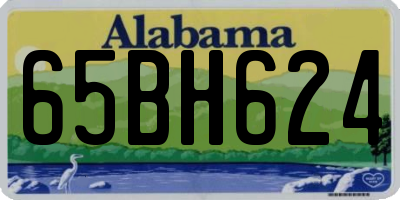 AL license plate 65BH624
