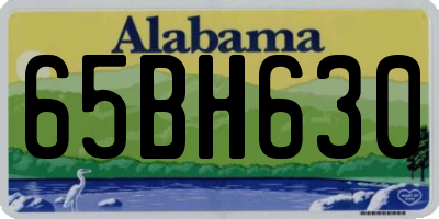 AL license plate 65BH630