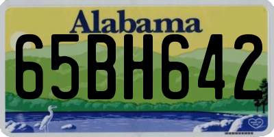 AL license plate 65BH642