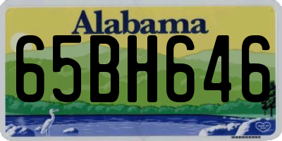 AL license plate 65BH646
