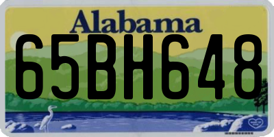 AL license plate 65BH648