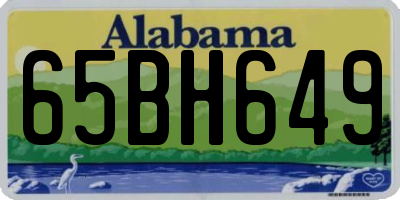 AL license plate 65BH649