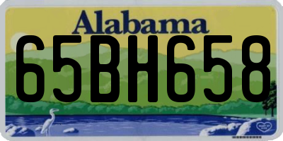 AL license plate 65BH658