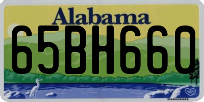 AL license plate 65BH660