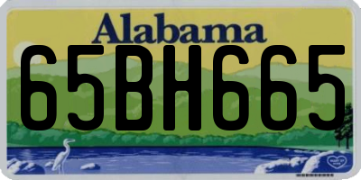 AL license plate 65BH665