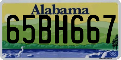 AL license plate 65BH667