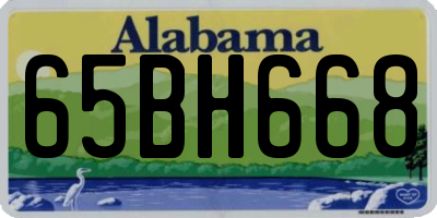 AL license plate 65BH668