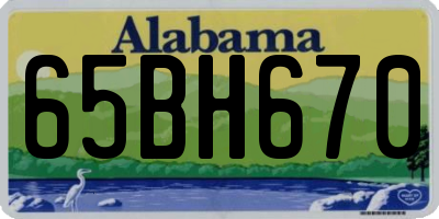 AL license plate 65BH670