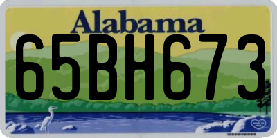 AL license plate 65BH673