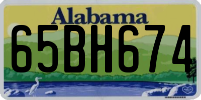 AL license plate 65BH674
