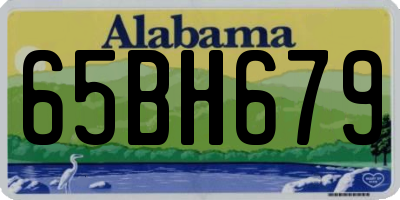 AL license plate 65BH679