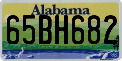 AL license plate 65BH682