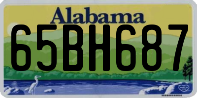 AL license plate 65BH687
