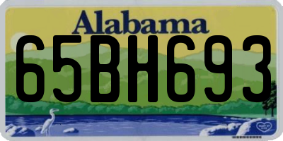 AL license plate 65BH693