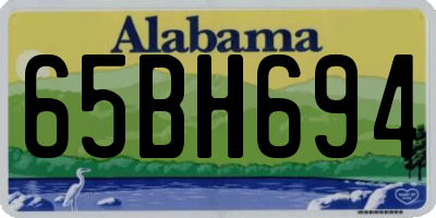 AL license plate 65BH694