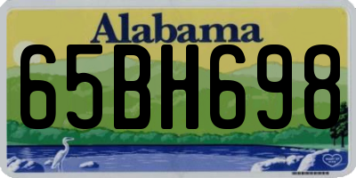 AL license plate 65BH698