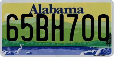 AL license plate 65BH700