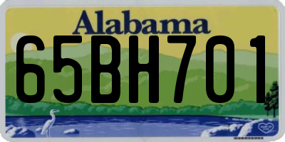 AL license plate 65BH701